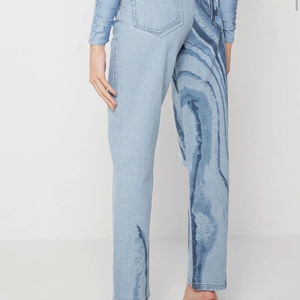 NWT Maniere de voir light blue marble Mom Jeans - Picture 4 of 6